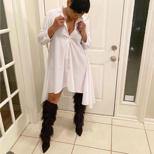 Jessica Simpson feather boots